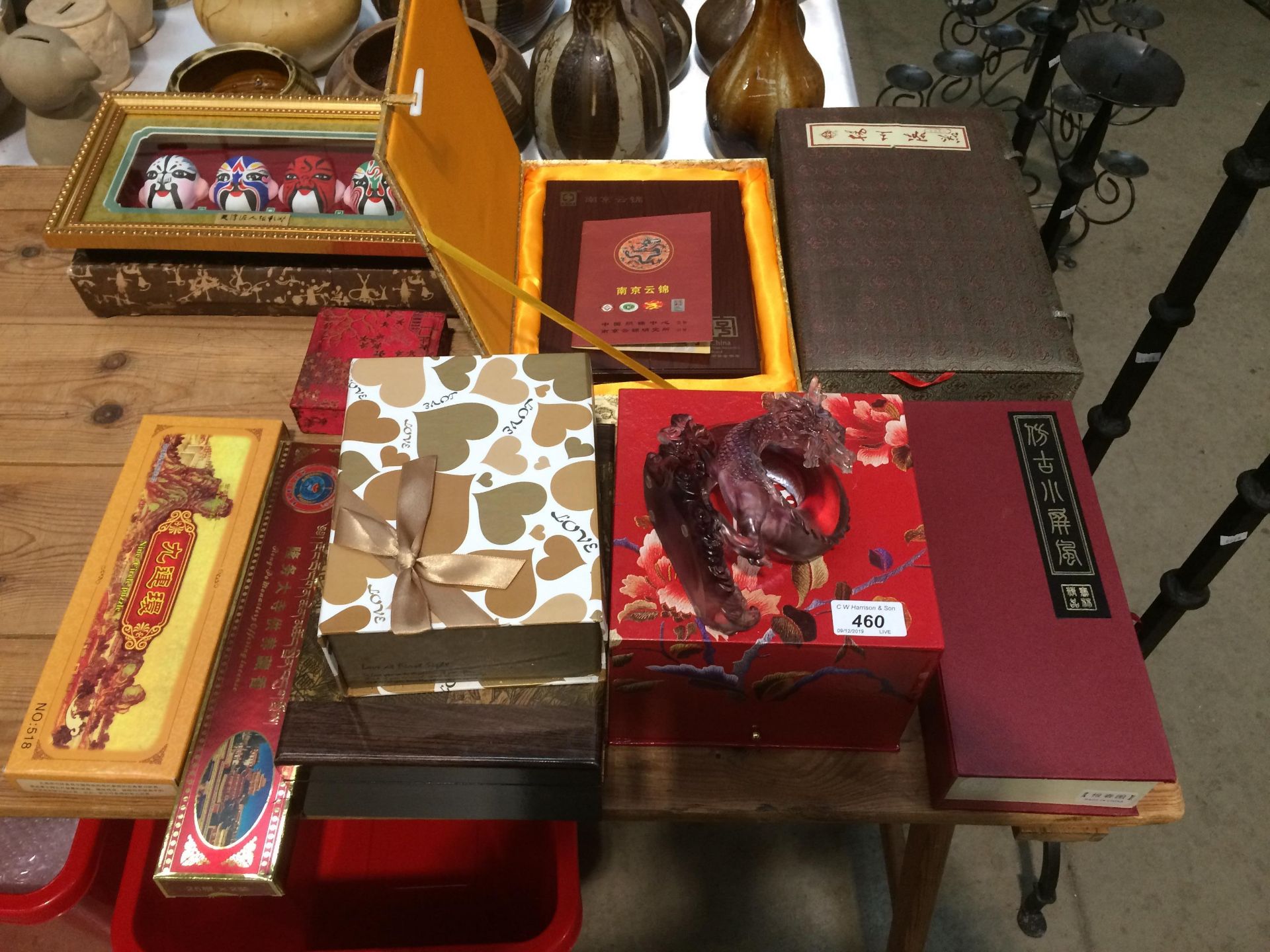 Ten various oriental items - including Rong-Po Monastery Offering Incense, nine circle puzzle,