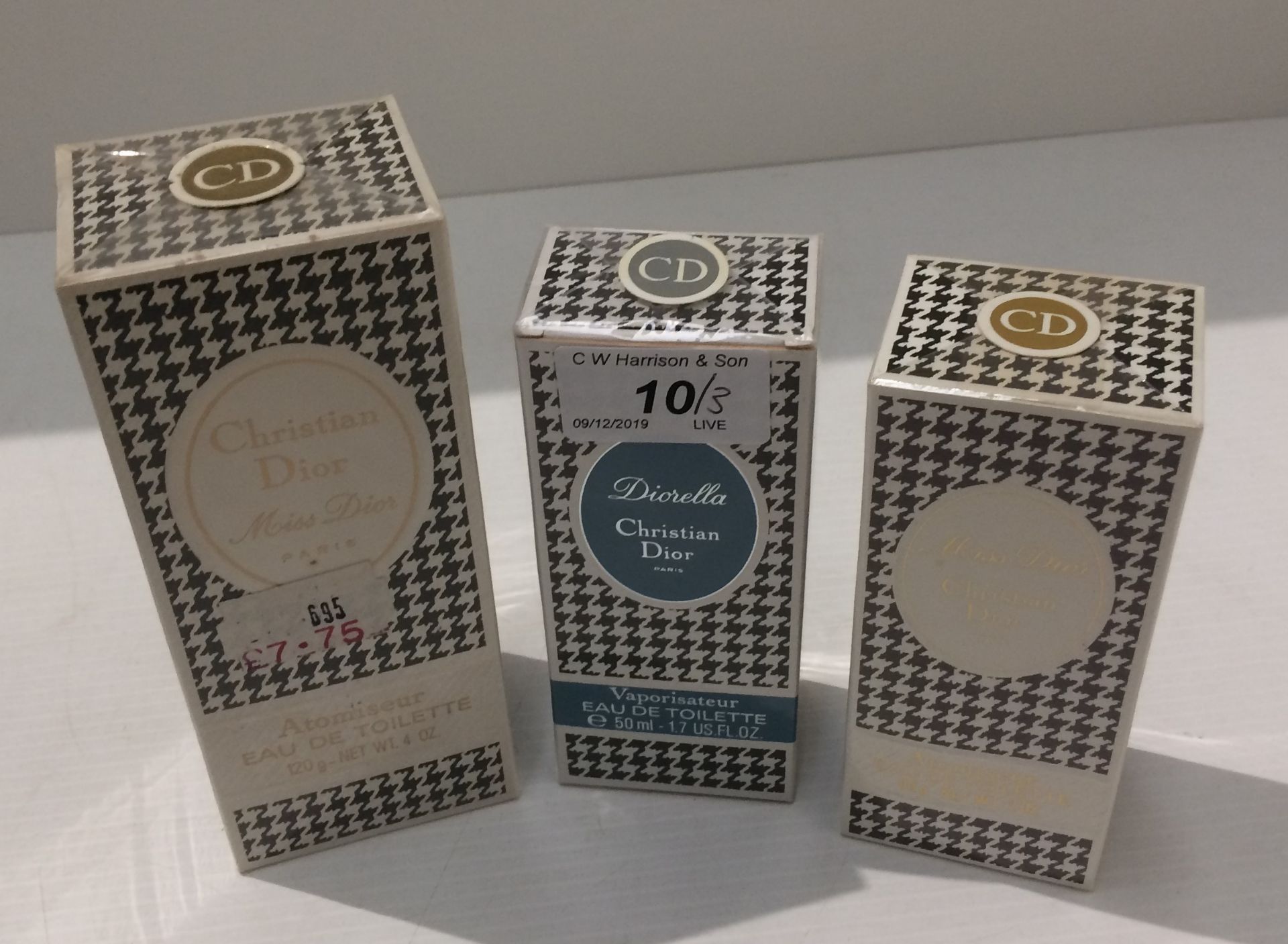 3 x packaged items by Christian Dior - a 50ml bottle of Diorella Eau de Toilette natural spray,