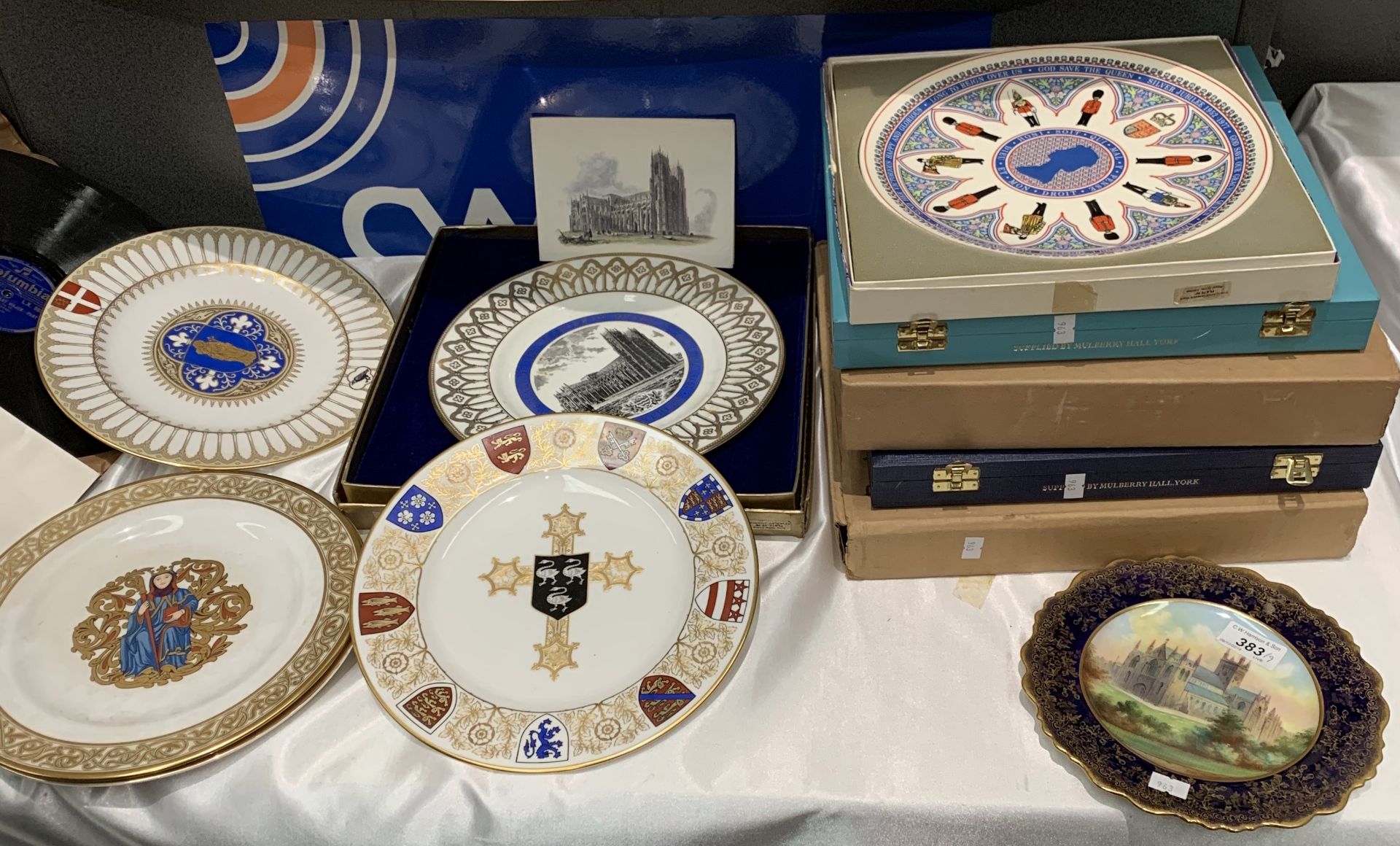 Nine various collectors' plates - four boxed - Spode Ely Cathedral Anniversary plate,