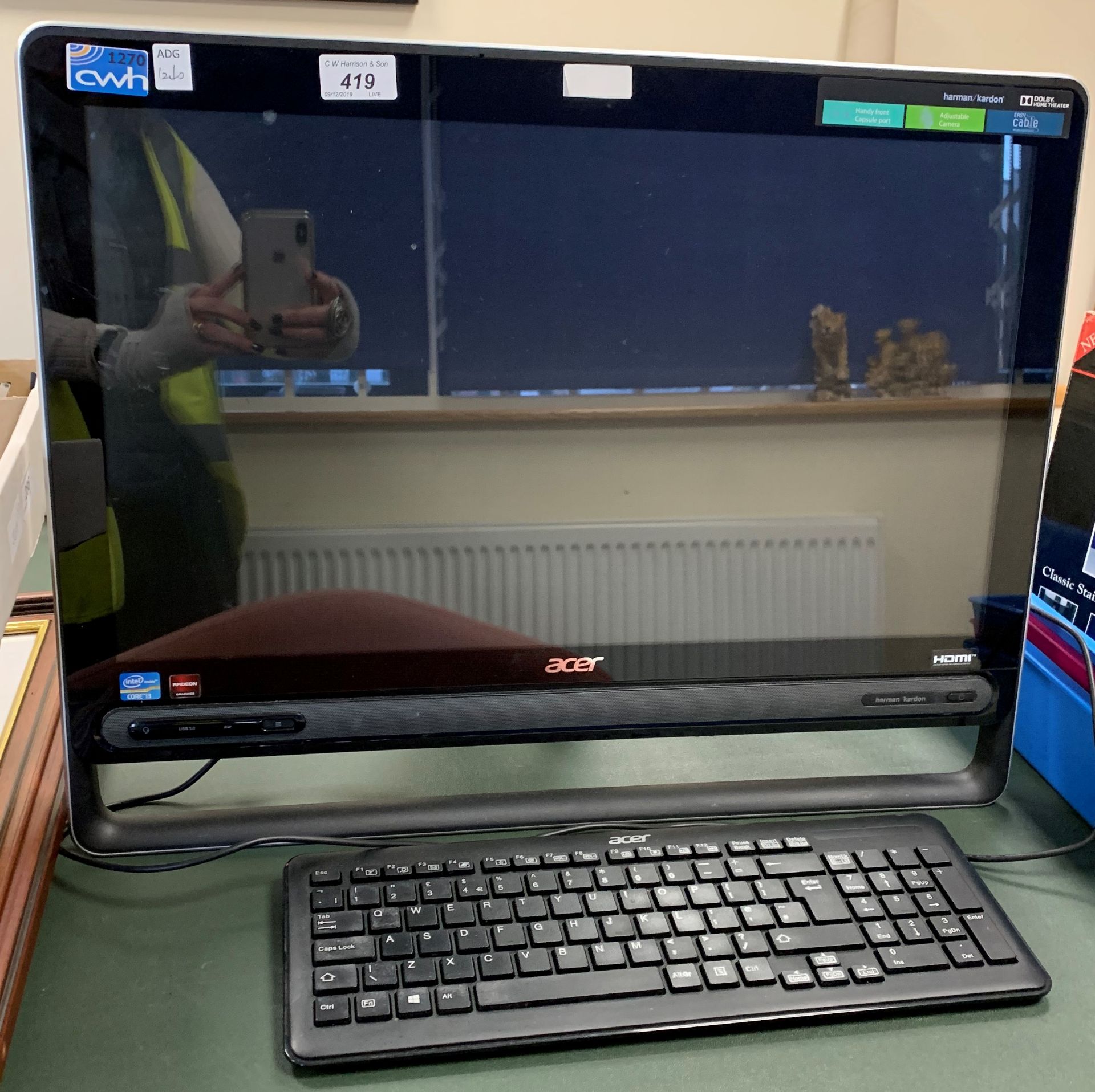 Acer Aspire all-in-one PC, serial no.