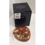 A Royal Crown Derby bone china Otter paperweight - 13cm long,