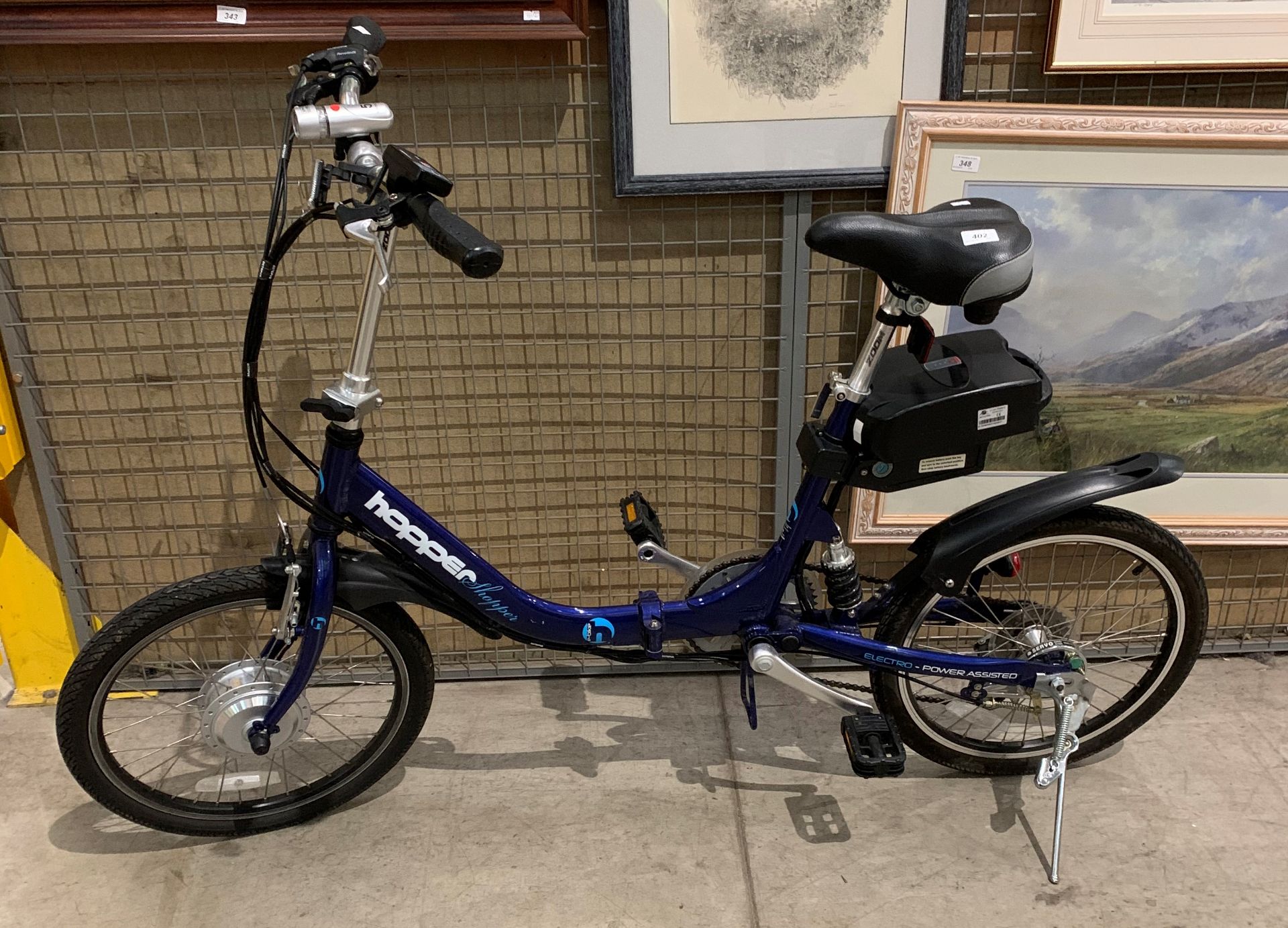 HOPPER SHOPPER folding electric bike complete with charger,