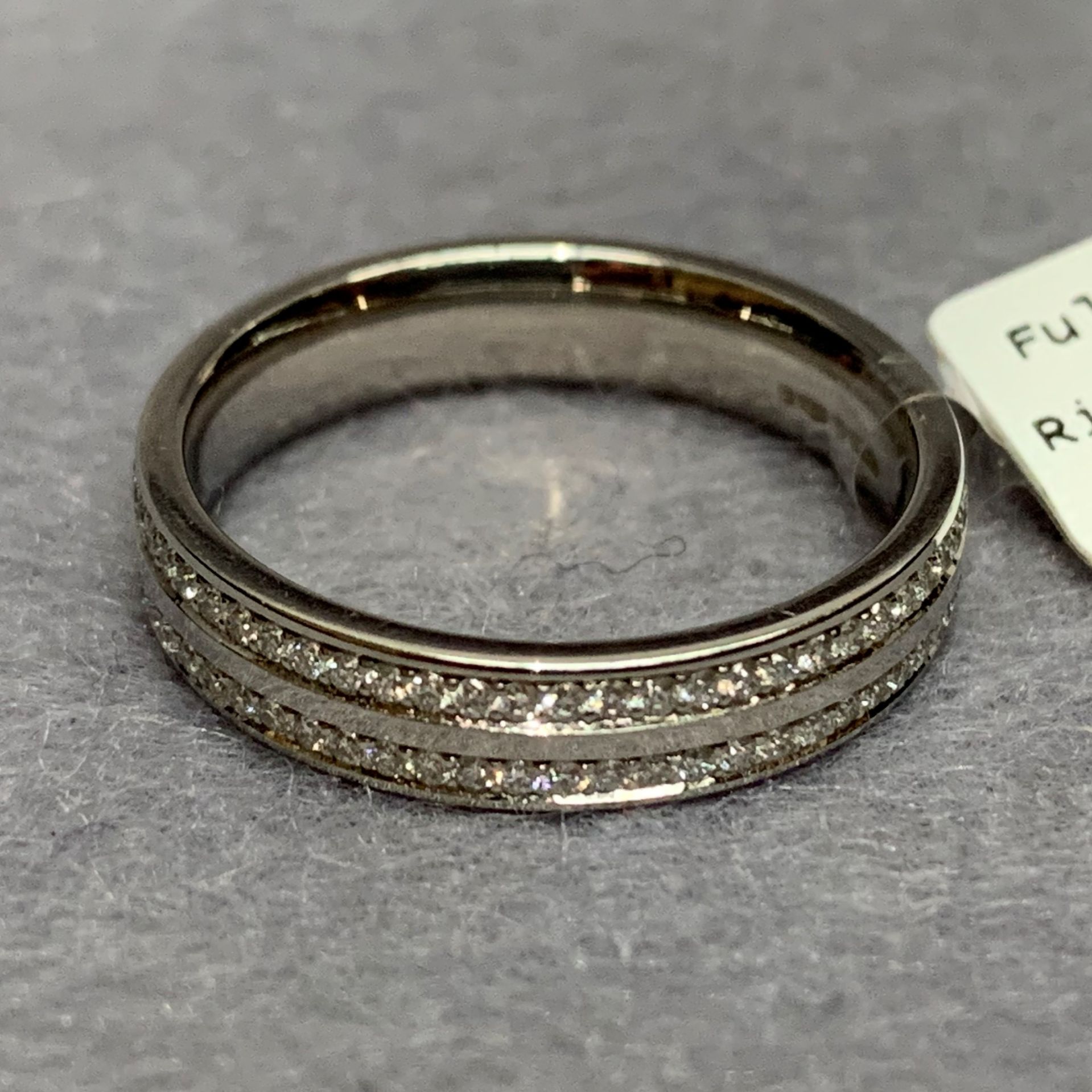 Eternity 0.5ct platinum? ring by Charles Green size N RRP £5,500.