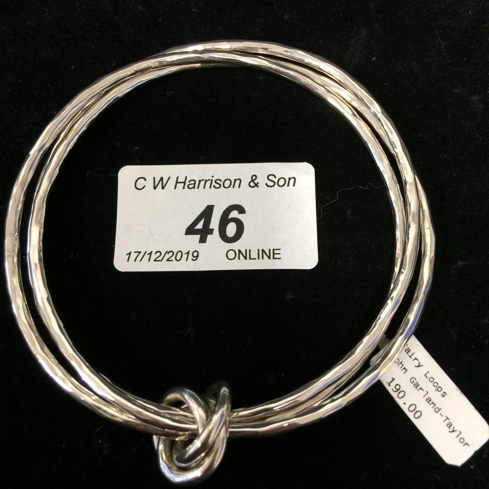 925 sterling silver bangle by John Garland-Taylor RRP £190 (please note this lot is subject to vat)