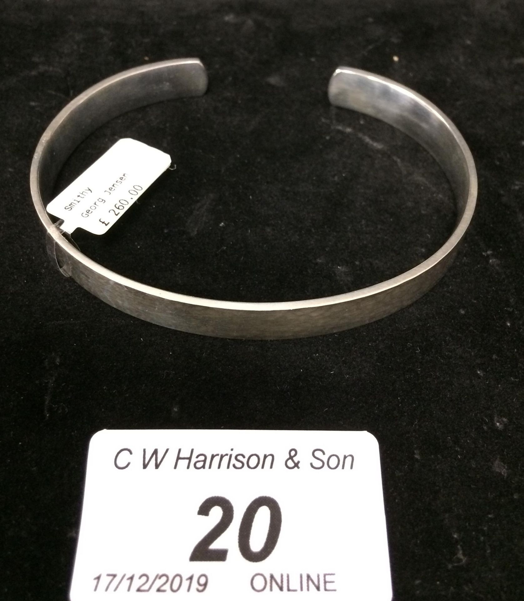 GEORG JENSEN 925 sterling silver bangle RRP £260 (please note this lot is subject to vat)