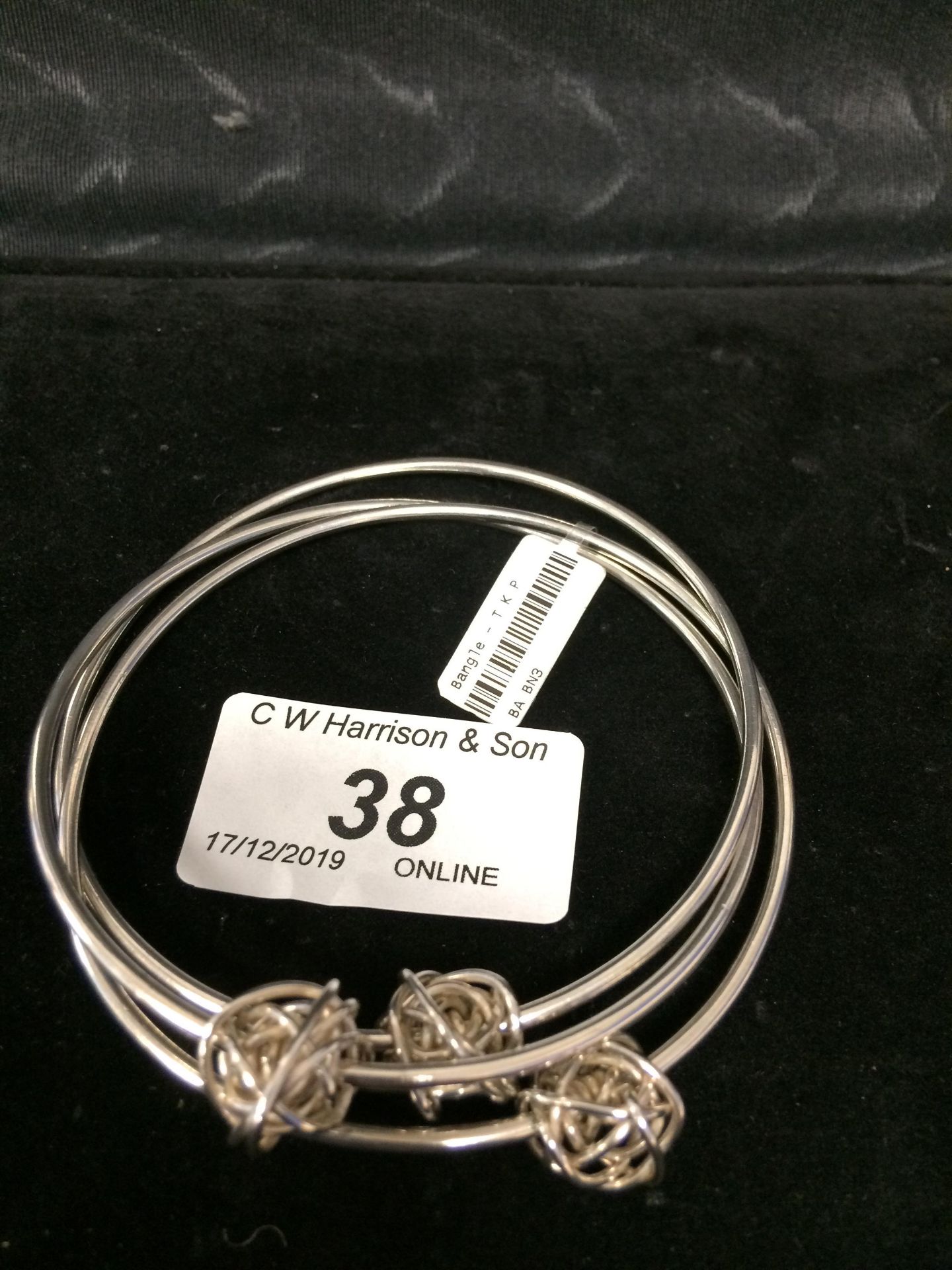 925 sterling silver 3 link ball bangle by Tara Kirkpatrick RRP £165 (please note this lot is