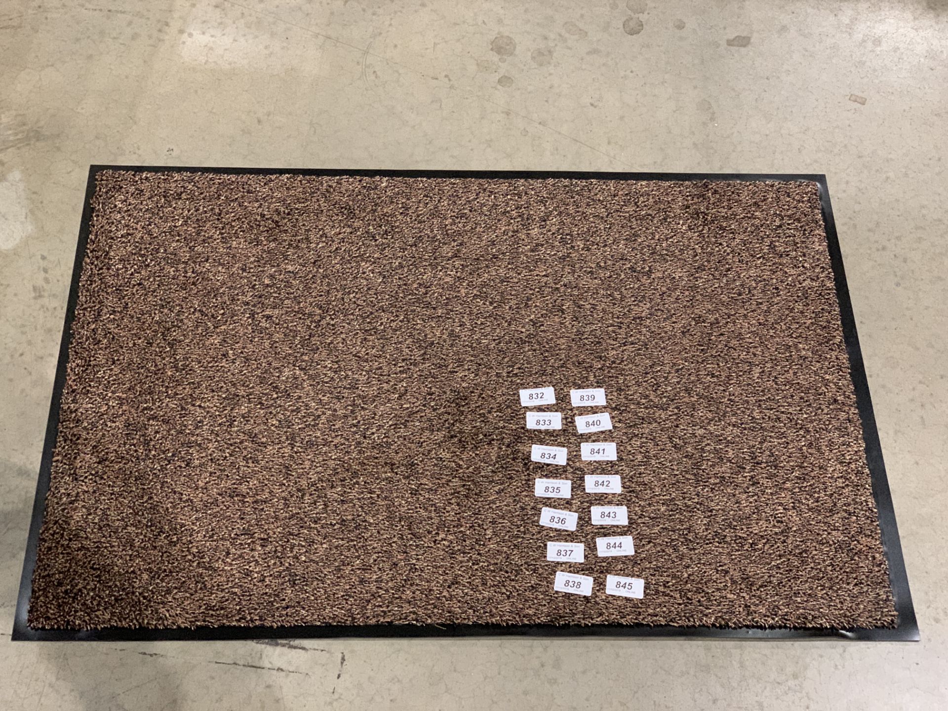 5 x brown indoor mats with anti-slip rubber