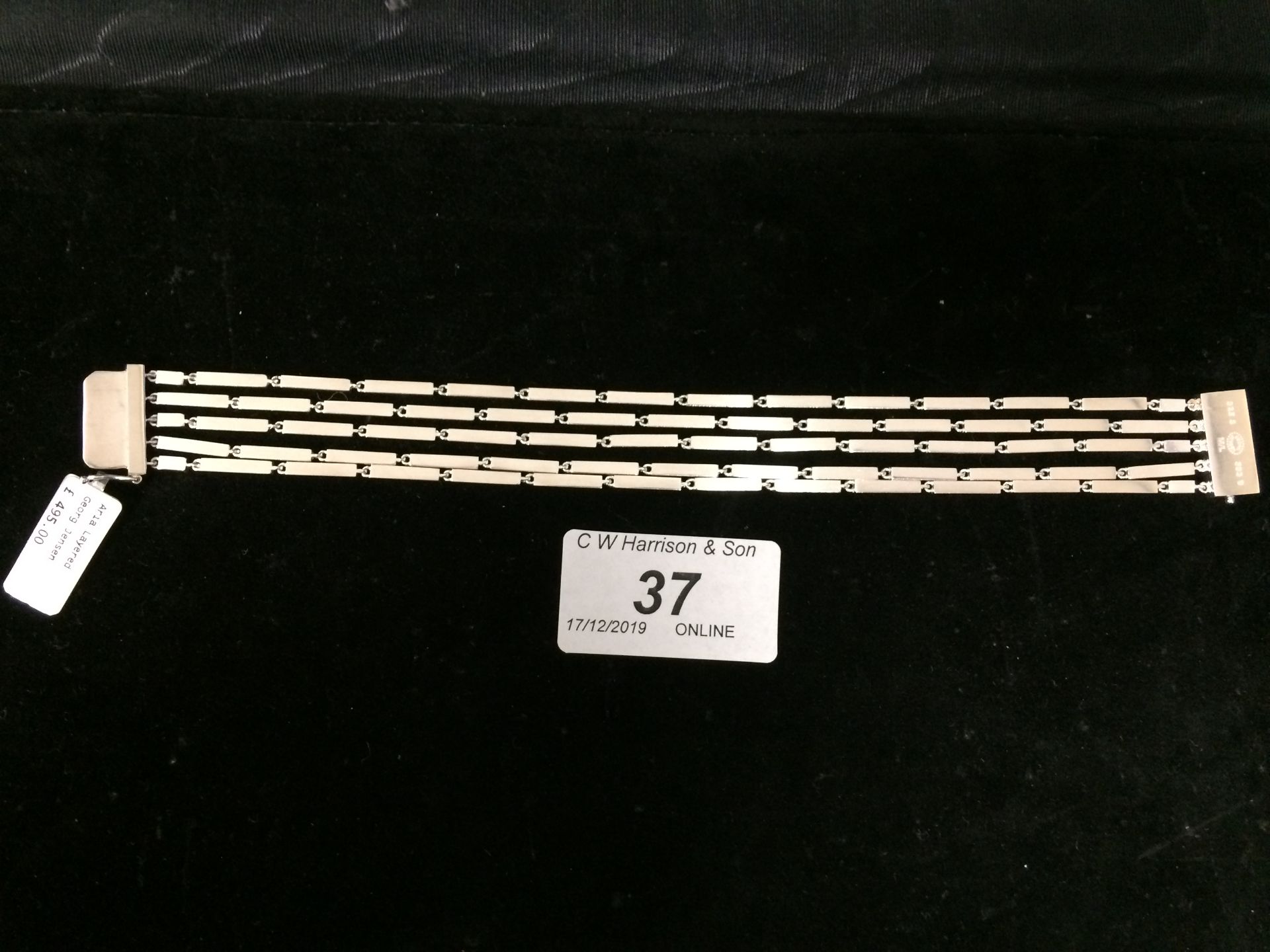 GEORG JENSEN 925 sterling silver layered bracelet RRP £495 (please note this lot is subject to vat)