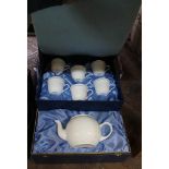 A boxed Elizabethan limited edition tea set for Tetleys