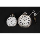 A silver cased gents fusee pocket watch by J.