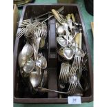 A cutlery tray and cutlery