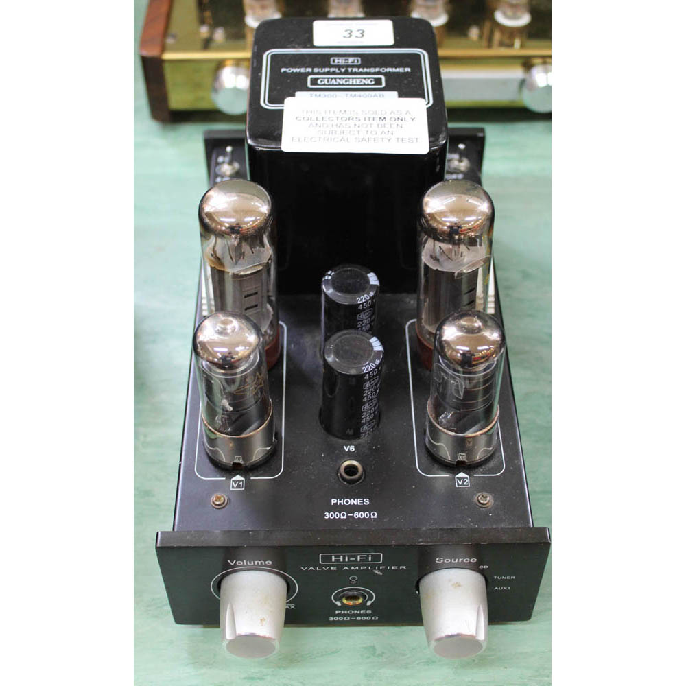 A retro Guanchang hi-fi valve amplifier,