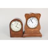 Two Edwardian eight day clocks