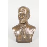 A brass bust of Hitler,