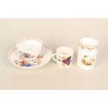 A Newhall chinoiserie decorated tea bowl and saucer,