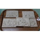 Five plaster casts of Grand Tour reliefs