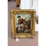 An early 19th Century oil on canvas of a Highlander,