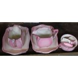 A Royal Winton pink double jug and bowl set