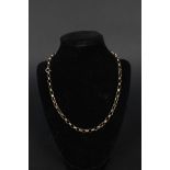 A 9ct gold belcher link chain necklace