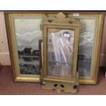 A 19th Century gilt wall mirror (as found),