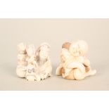 Two Japanese ivory netsukes,