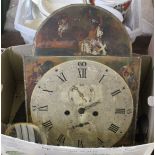 A 19th Century painted arched dial 8 day long cased clock movement by Jas Allen Kilmarnock