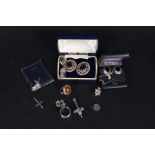 A quantity of silver jewellery including stone set earrings,