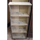 Small pine open bookcase