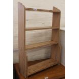 A set of Victorian pine hanging shelves