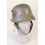 A German WWI era steel helmet
