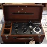 A mahogany cased Cambridge portable potentiometer
