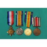 A group of four medals, 1914-15 trio and a Faithful Service in the Special Constabulary to 20607 L.