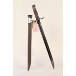 A Japanese model 1939 (Arisaka) bayonet with scabbard