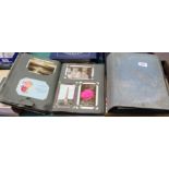 Two Edwardian postcard albums containing a good variety of cards including Lavenham S.A.