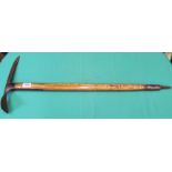 A post WWII commando ice axe marked MTS/10 (Mountain Training School)