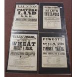 Auction sale posters, Jonas Paxton & Son & Castle, Weston on the Green Underwood 1880,