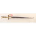 An Italian model 1844 Piedmont Artillery sword bayonet (no scabbard)