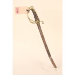 A childs copy of an early 19th Century French Cavalry sabre, 16" overall,