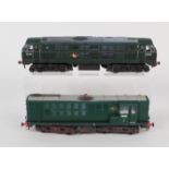 A Heljan 00 gauge diesel loco D8409 and Hornby D6102