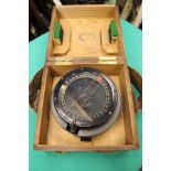 A WWII (dated 1941) type P8 compass with 'Air Ministry plaque' complete with fitted box,