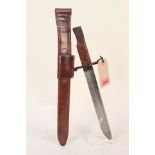 A Canadian model 1907 MkI Ross bayonet with correct leather scabbard and frog,