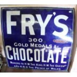 A Fry's enamel chocolate sign,