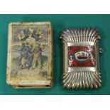 A patriotic vesta case and matchbox holder