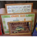 Two Adnams Ales posters plus a mirror