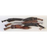 Six various Kukri,