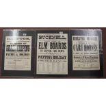Auction sale posters, Paxton & Holiday, Bucknell elm boards 1891,