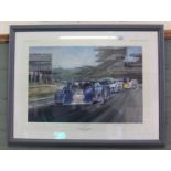 Alan Fearnley limited edition motor racing print, Final Encounter,