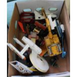 Unboxed Dinky, Corgi etc models including USS Enterprise,