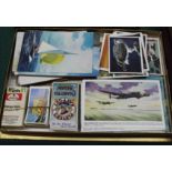 Various postcards and tea cards plus a Kerplunk game