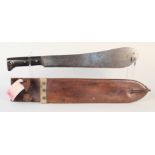 A U.S.A. WWII era machete, blade marked Legitimus Collins & Co, Made in U.S.A. No.